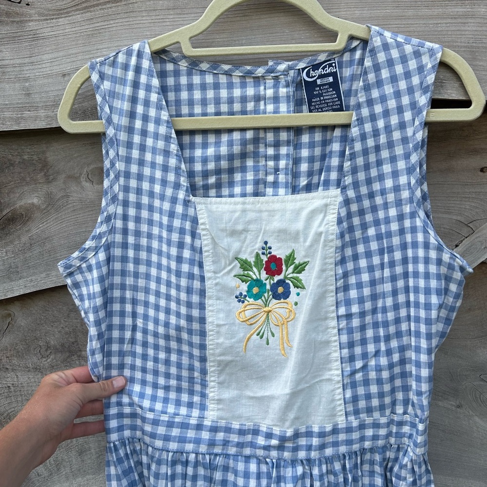 Chandni Vintage Gingham Floral 90s Sundress